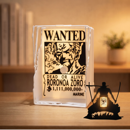 Lampara de pared 3D sombra Zoro