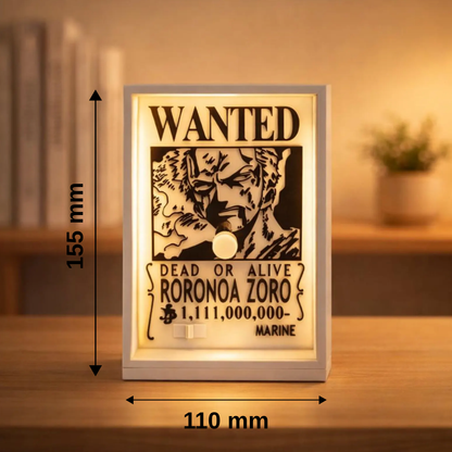 Lampara de pared 3D sombra Zoro
